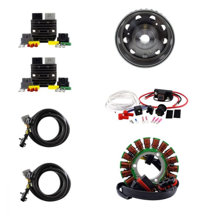SPLYT STATOR+REGULATOR+DUAL BATTERY ISOLATOR MONITOR+FLYWHEEL