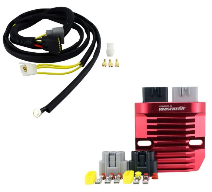 RMSTATOR ALUMINUM REGULATOR + SUREPOWER ECM BYPASS HARNESS