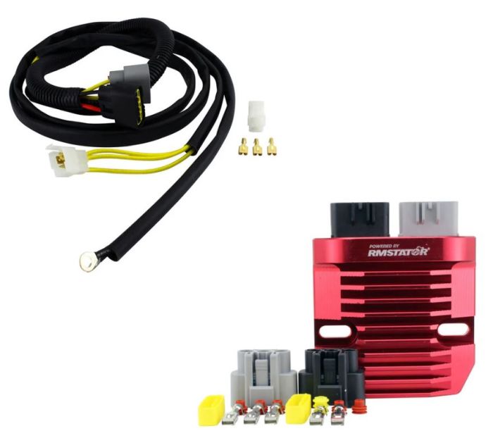 RMSTATOR ALUMINUM REGULATOR + SUREPOWER ECM BYPASS HARNESS