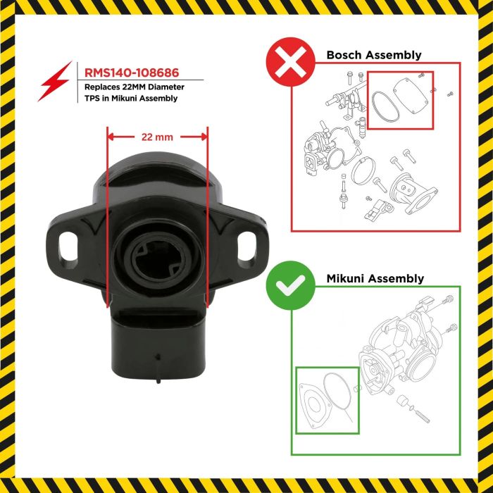 RMSTATOR THROTTLE POSITION SENSOR TPS 22MM