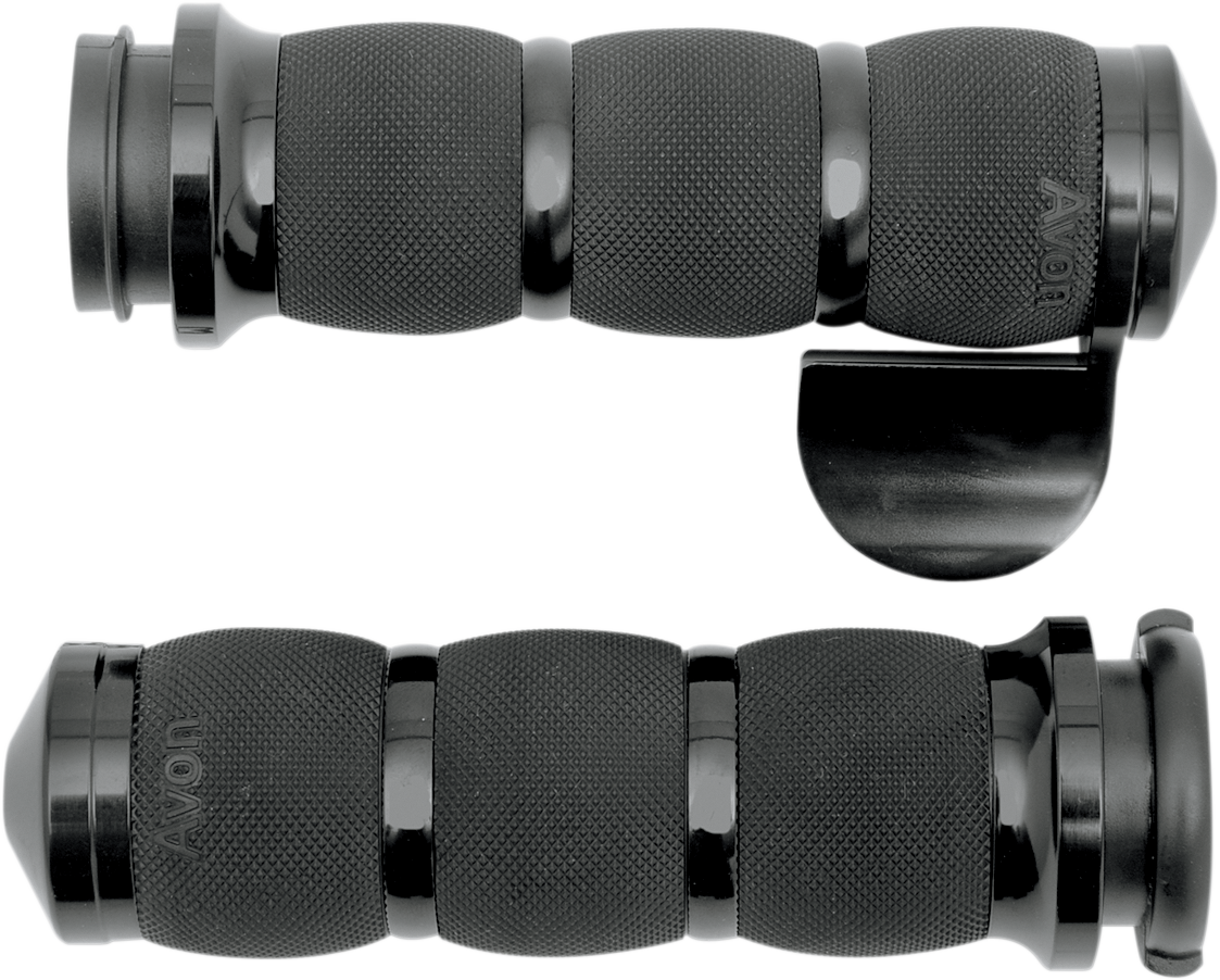 AVON GRIPS 3-Ring Air Cushioned Grips - TBW - Throttle Boss - Anodized AIR-90-AN-B-FL
