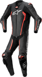 ALPINESTARS Missile v2 1-Piece Leather Suit - Black/Red Fluo - US 46 / EU 56 3150122-1030-56