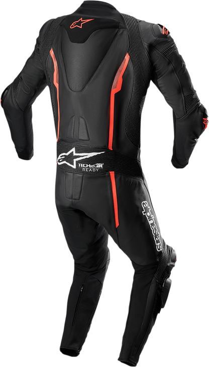 ALPINESTARS Missile v2 1-Piece Leather Suit - Black/Red Fluo - US 46 / EU 56 3150122-1030-56