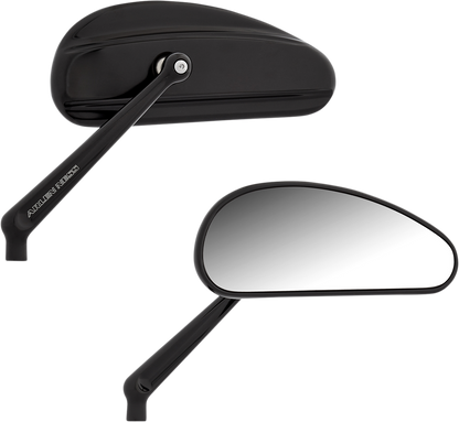 ARLEN NESS Mirrors - Downdraft - Side View - Elongated - Black 510-026