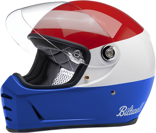 BILTWELL Lane Splitter Helmet - Podium - Gloss Red/White/Blue - 2XL 1004-549-106