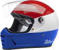 BILTWELL Lane Splitter Helmet - Podium - Gloss Red/White/Blue - Medium 1004-549-103