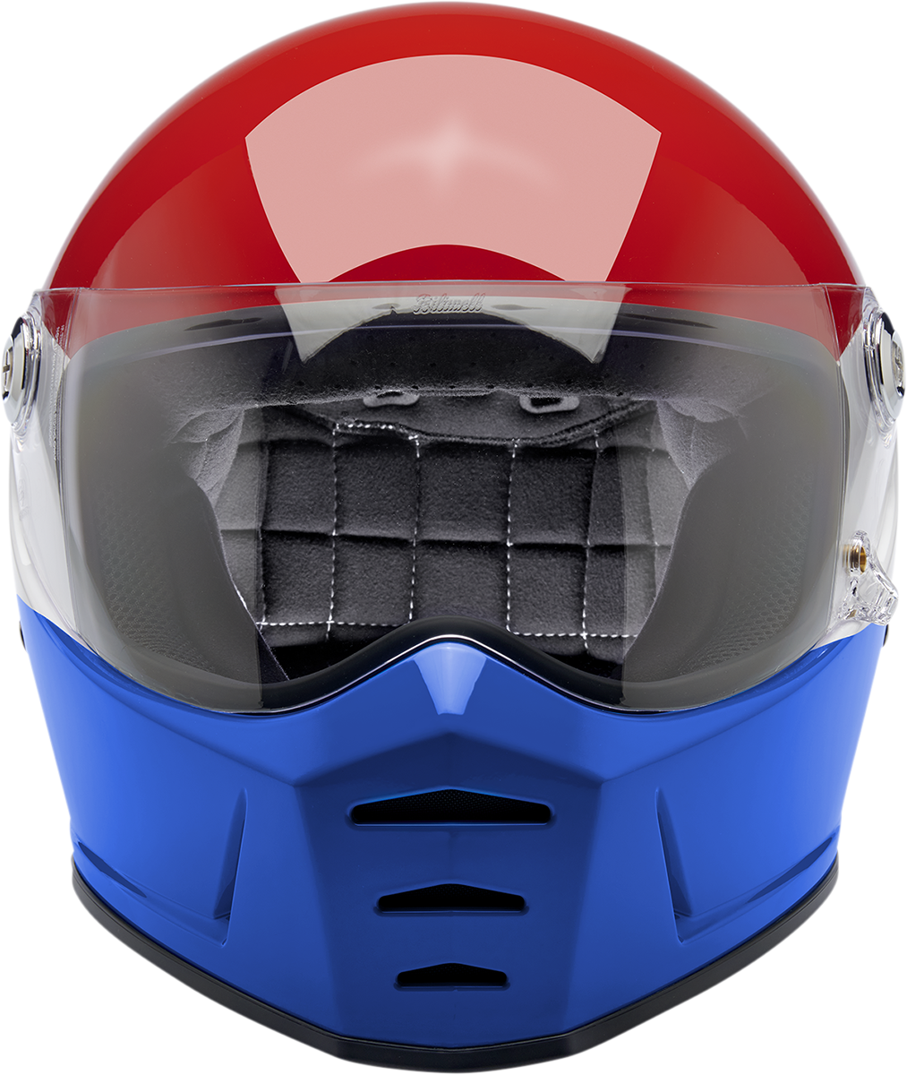 BILTWELL Lane Splitter Helmet - Podium - Gloss Red/White/Blue - XS 1004-549-101