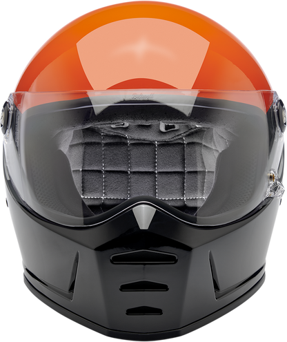 BILTWELL Lane Splitter Helmet - Podium - Gloss Orange/Gray/Black - Large 1004-550-104