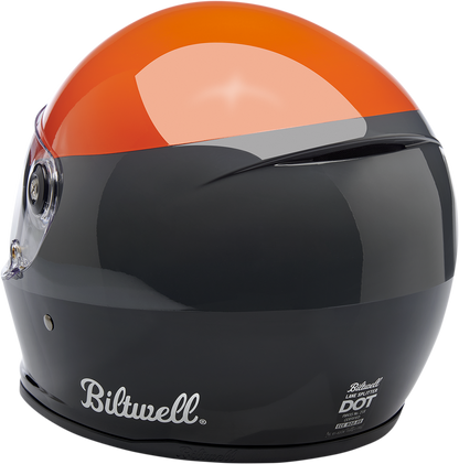 BILTWELL Lane Splitter Helmet - Podium - Gloss Orange/Gray/Black - XS 1004-550-101