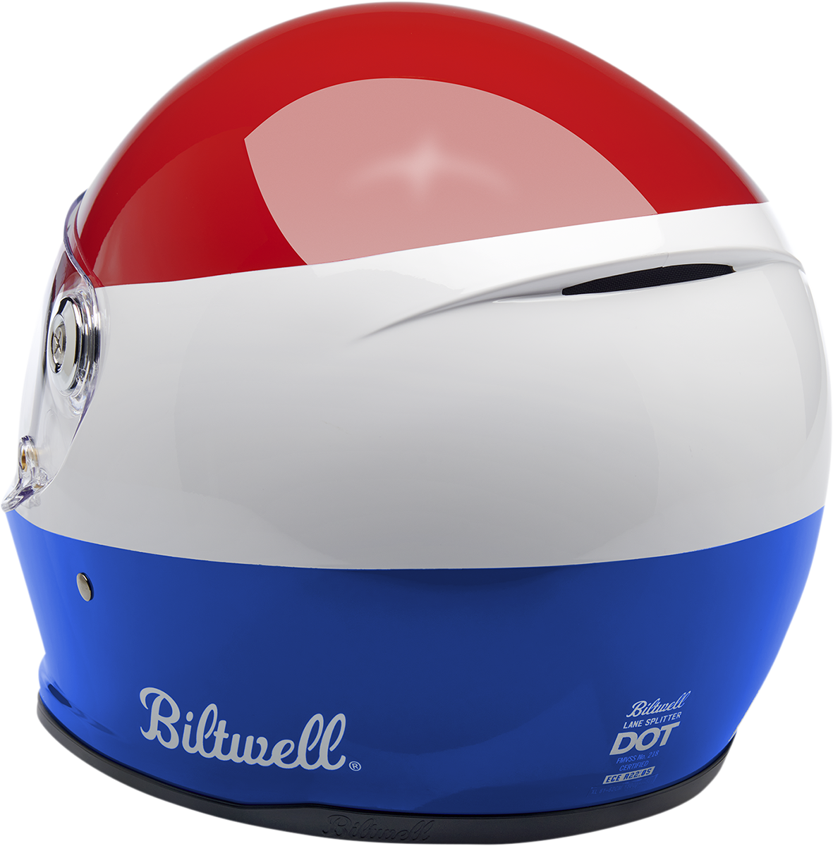 BILTWELL Lane Splitter Helmet - Podium - Gloss Red/White/Blue - Small 1004-549-102