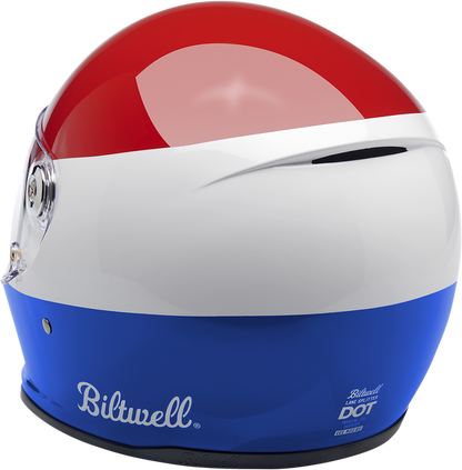 BILTWELL Lane Splitter Helmet - Podium - Gloss Red/White/Blue - 2XL 1004-549-106
