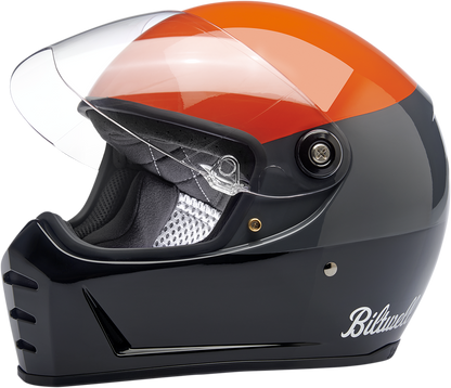 BILTWELL Lane Splitter Helmet - Podium - Gloss Orange/Gray/Black - XS 1004-550-101