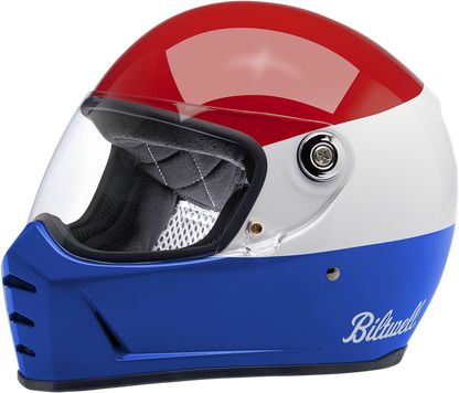 BILTWELL Lane Splitter Helmet - Podium - Gloss Red/White/Blue - Small 1004-549-102