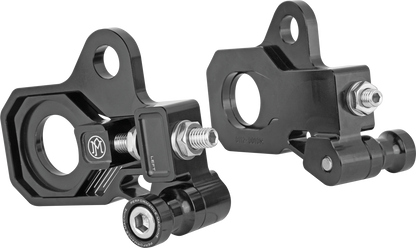 PERFORMANCE MACHINE (PM) Axle Adjuster Kit - Rear - Black 0117-0028M-B