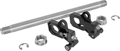 PERFORMANCE MACHINE (PM) Axle Adjuster Kit - Rear - Black 0117-0028M-B
