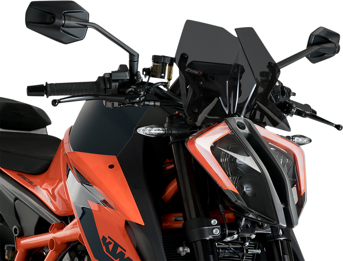 PUIG HI-TECH PARTS New Generation Windscreen - 10-1/2" - Dark Smoke - 1290 Super Duke R 20425F