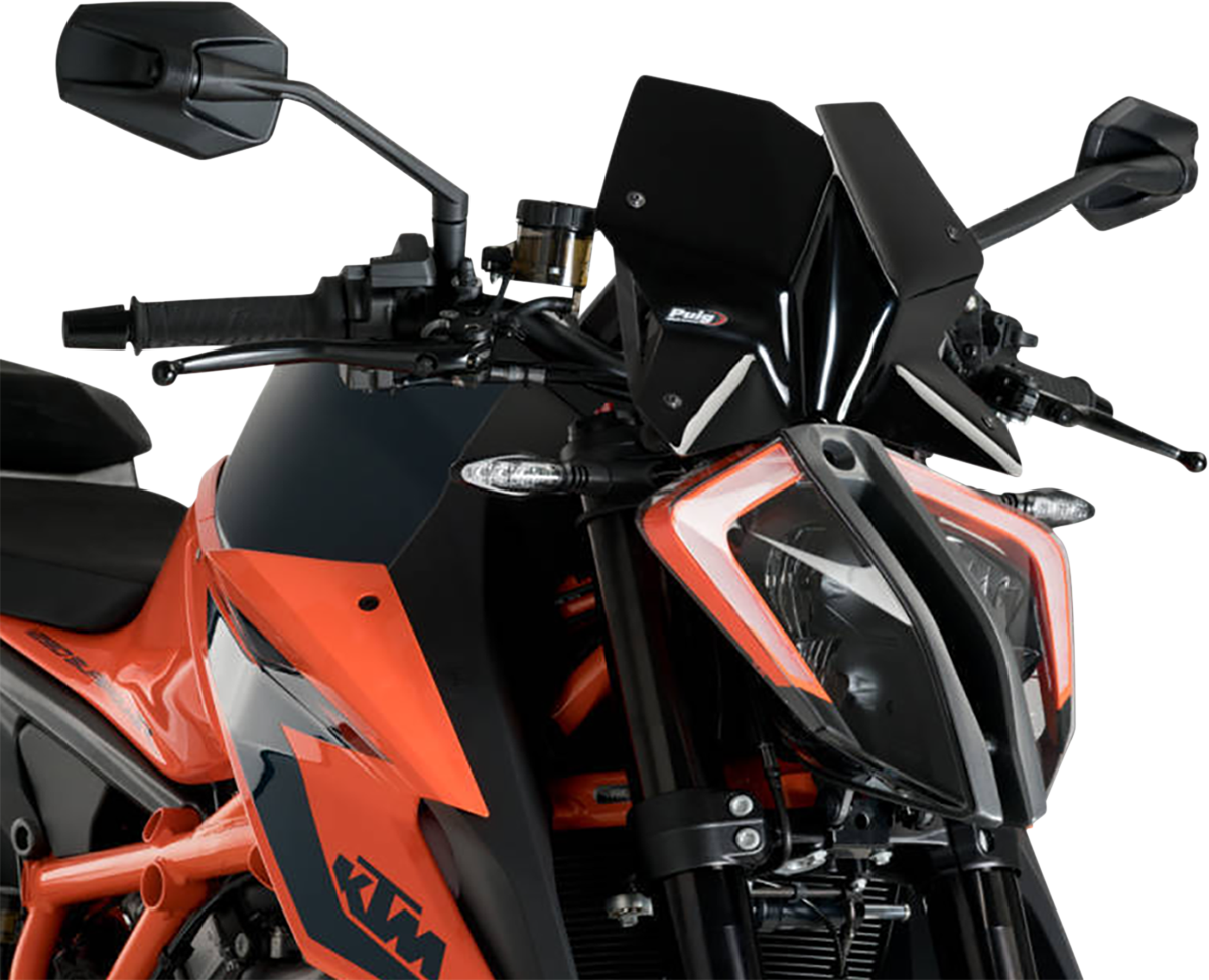 PUIG HI-TECH PARTS New Generation Windscreen - 10-1/2" - Black - 1290 Super Duke R 20425N