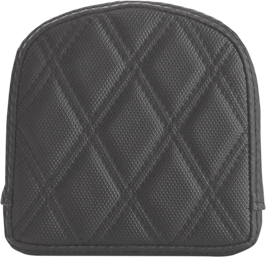 SADDLEMEN Sissy Bar Pad - Lattice Stitched - Black - Universal 0408SDC