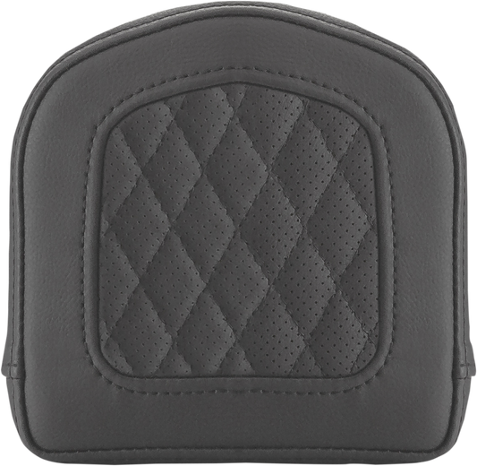 SADDLEMEN Sissy Bar Pad - Lattice Stitched - Black - Universal 0408SM