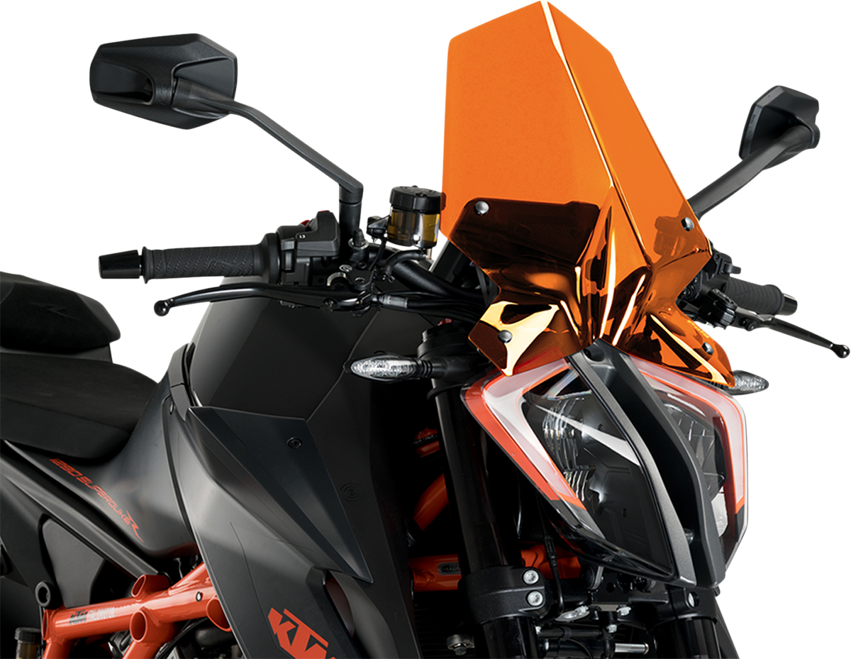 PUIG HI-TECH PARTS New Generation Windscreen - 16-1/4" - Orange - 1290 Super Duke R 20461T
