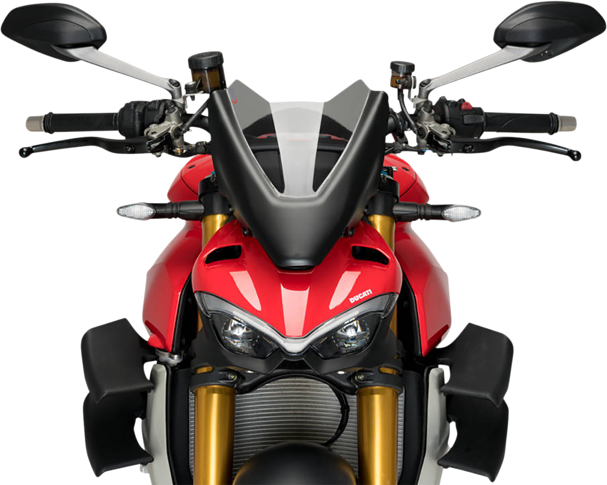 PUIG HI-TECH PARTS New Generation Windscreen - 11" - Smoke - Ducati 20467H