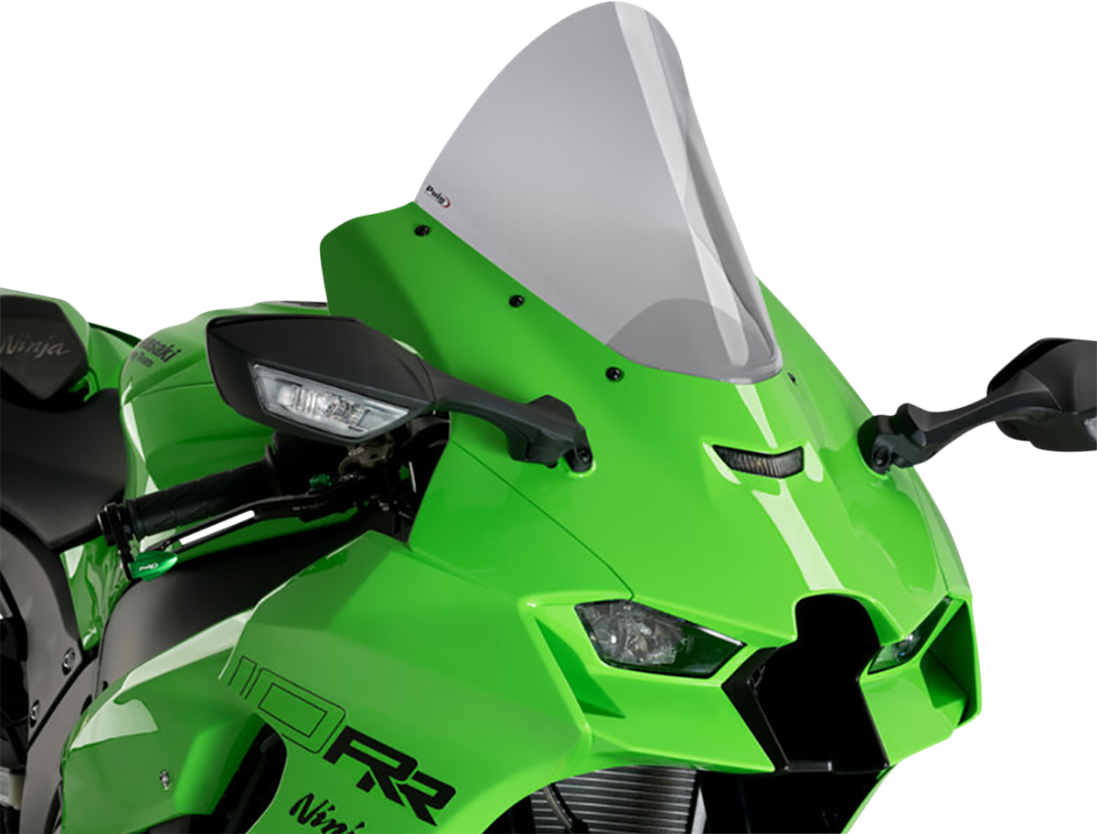 PUIG HI-TECH PARTS Race Windscreen - 12-1/2" - Smoke - Ninja ZX-10R 20540H