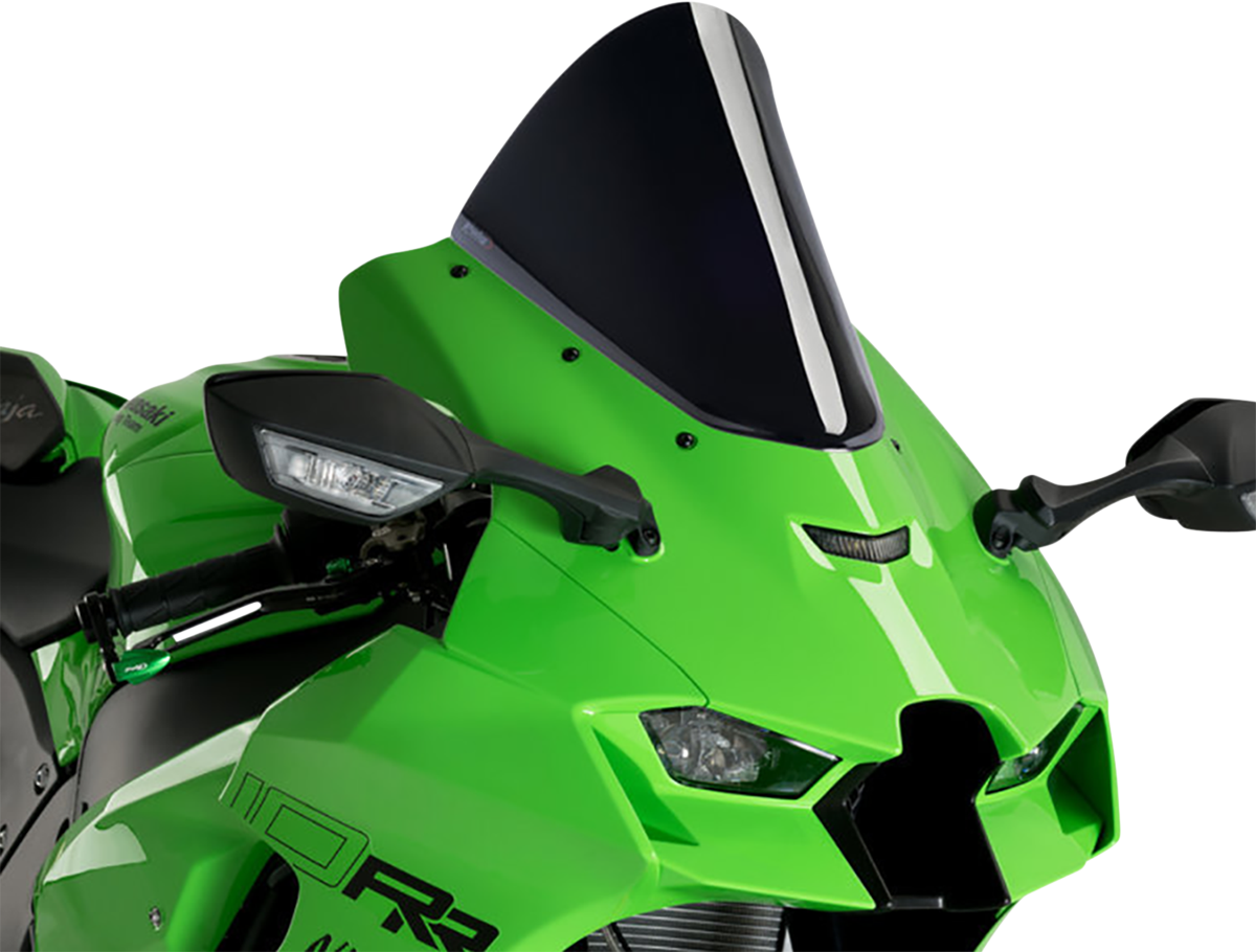 PUIG HI-TECH PARTS Race Windscreen - 12-1/2" - Black - Ninja ZX-10R 20540N