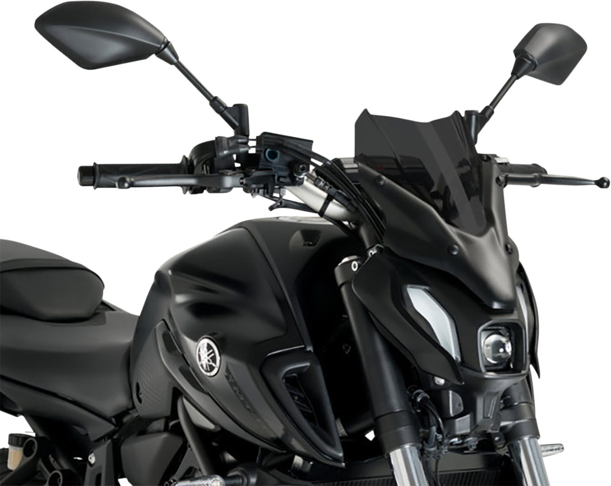 PUIG HI-TECH PARTS New Generation Windscreen - 12-1/2" - Dark Smoke - MT-07 20618F