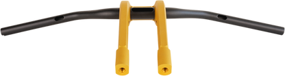 PERFORMANCE MACHINE (PM) Phatbar & Riser Kit - External Wiring - 9" - Gold Ops 0208-2186M-SMG