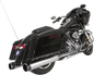 S&S CYCLE El Dorado Dual Exhaust System - Chrome - Black Thruster 550-0677B