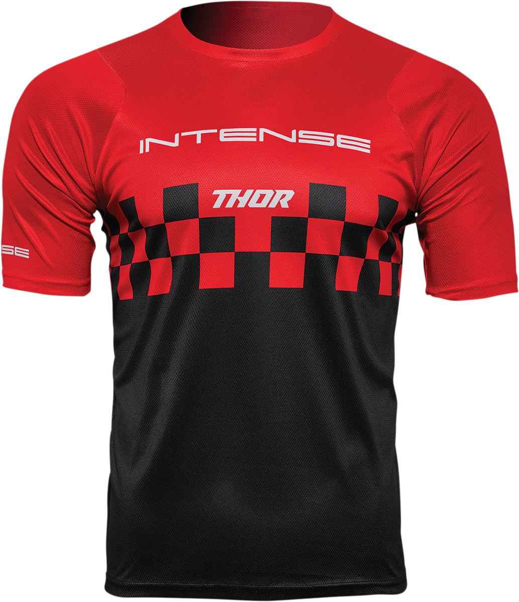 THOR Intense Assist Chex Short-Sleeve Jersey - Red/Black - Large 5120-0141