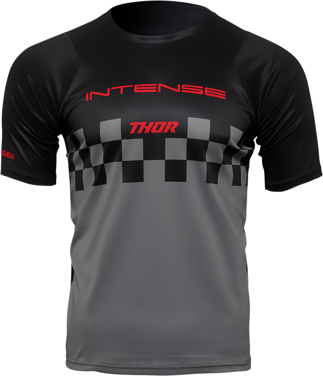 THOR Intense Assist Chex Short-Sleeve Jersey - Black/Gray - Medium 5120-0146