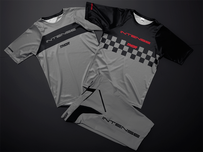 THOR Intense Assist Dart Short-Sleeve Jersey - Gray/Black - XS 5120-0156