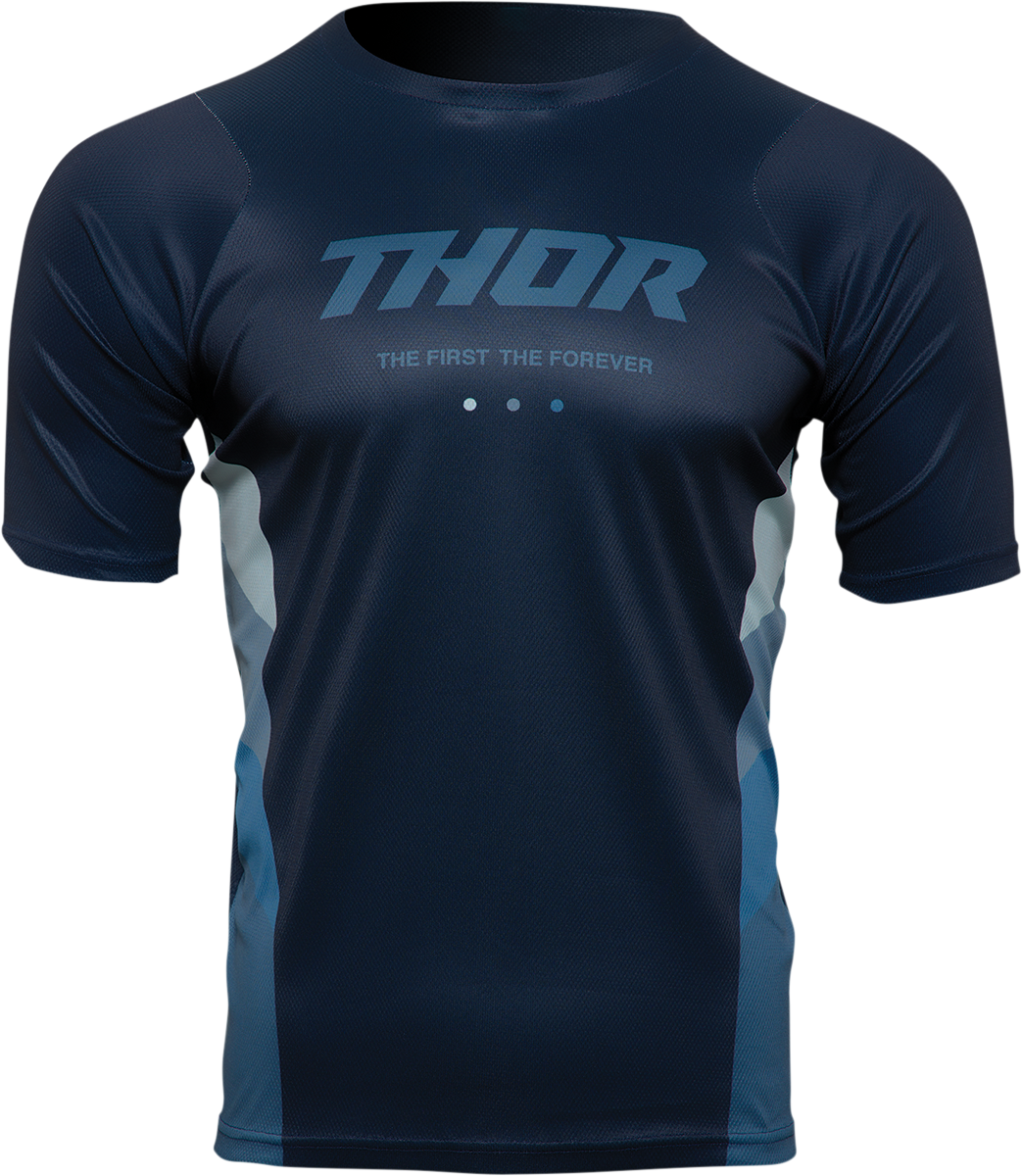 THOR Assist React Short-Sleeve Jersey - Midnight/Teal - Small 5120-0181