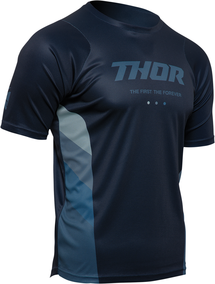 THOR Assist React Short-Sleeve Jersey - Midnight/Teal - Medium 5120-0182