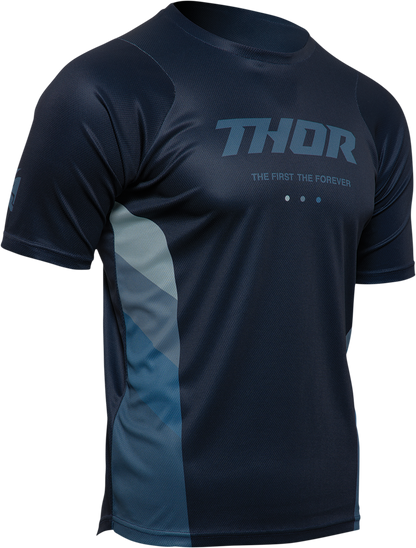 THOR Assist React Short-Sleeve Jersey - Midnight/Teal - Medium 5120-0182