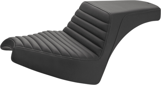 SADDLEMEN Step-Up Seat - Front Tuck-n'-Roll/Rear Smooth - Black - Chief I21-04-171