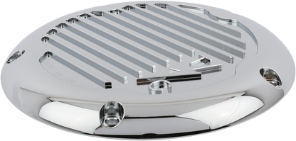 THRASHIN SUPPLY CO. Derby Cover without Gasket - Finned - Chrome - 5 Hole TSC-3017-3