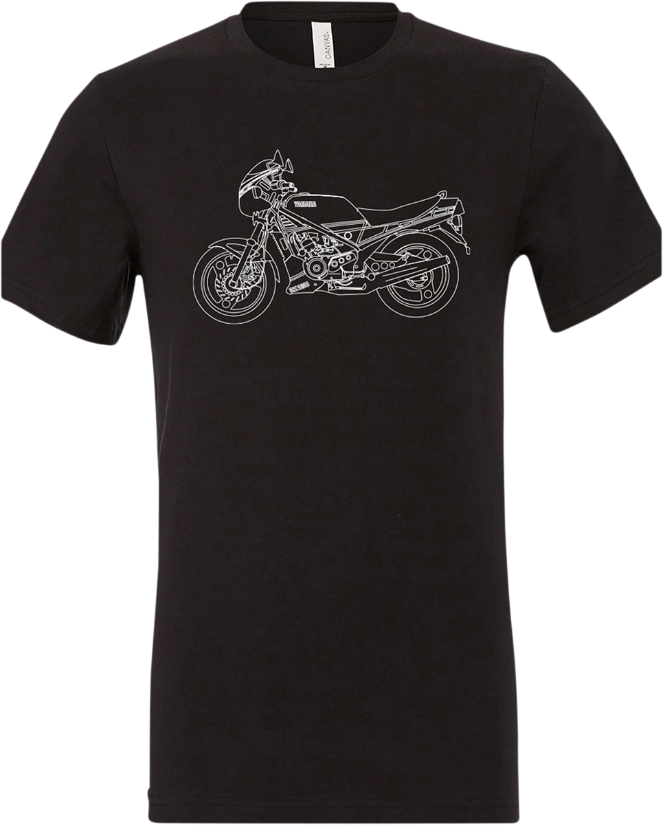 Yamaha RZ350 Black T-Shirt by Yamaha Apparel - Medium NP21S-M1973-M