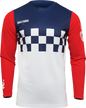 THOR Hallman Differ Cheq Jersey - White/Red/Blue - Small 2910-6577