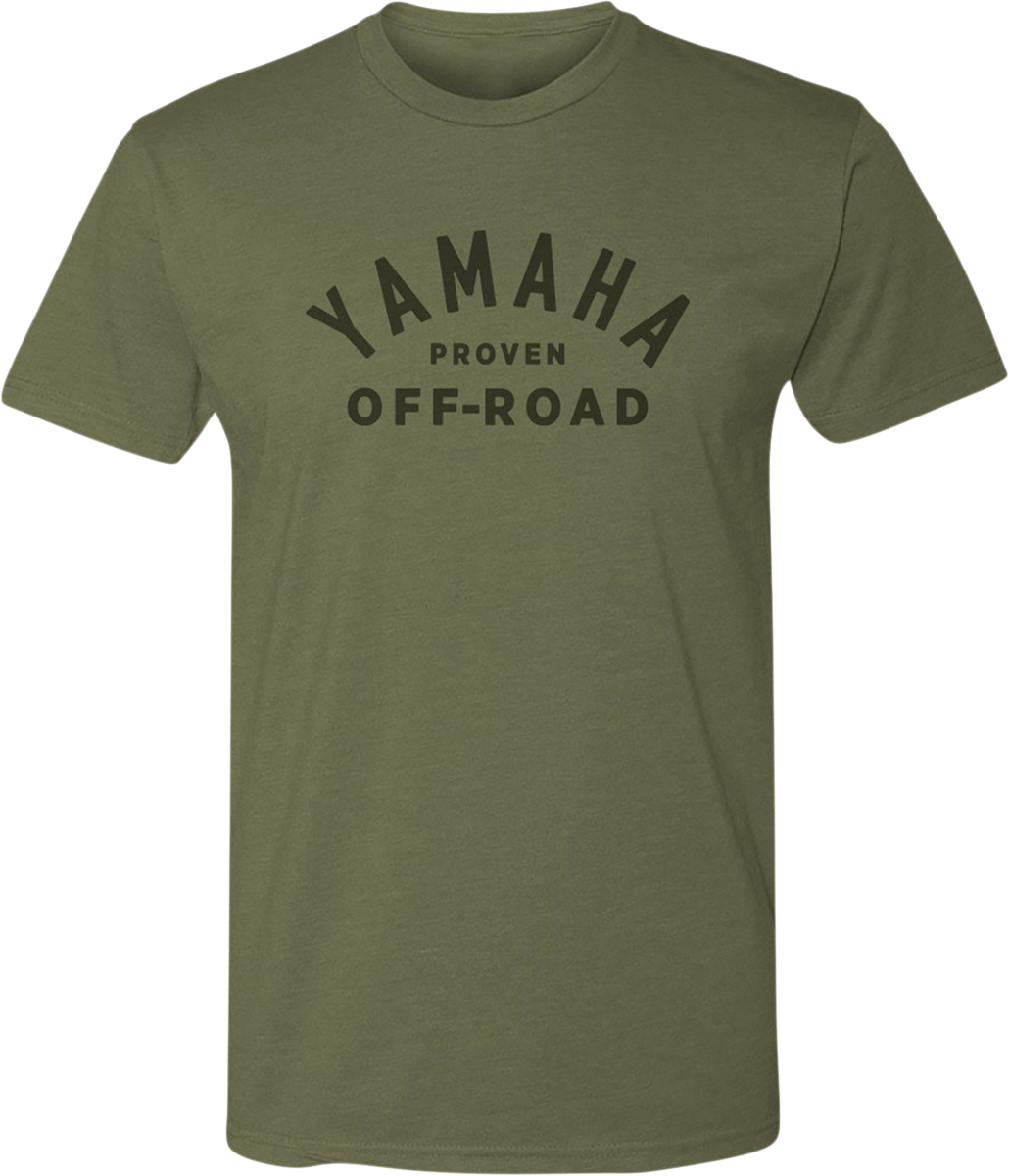 Yamaha Proven Off-Road T-Shirt by Yamaha Apparel - Olive Green, Medium (Part No. NP21S-M1800-M)