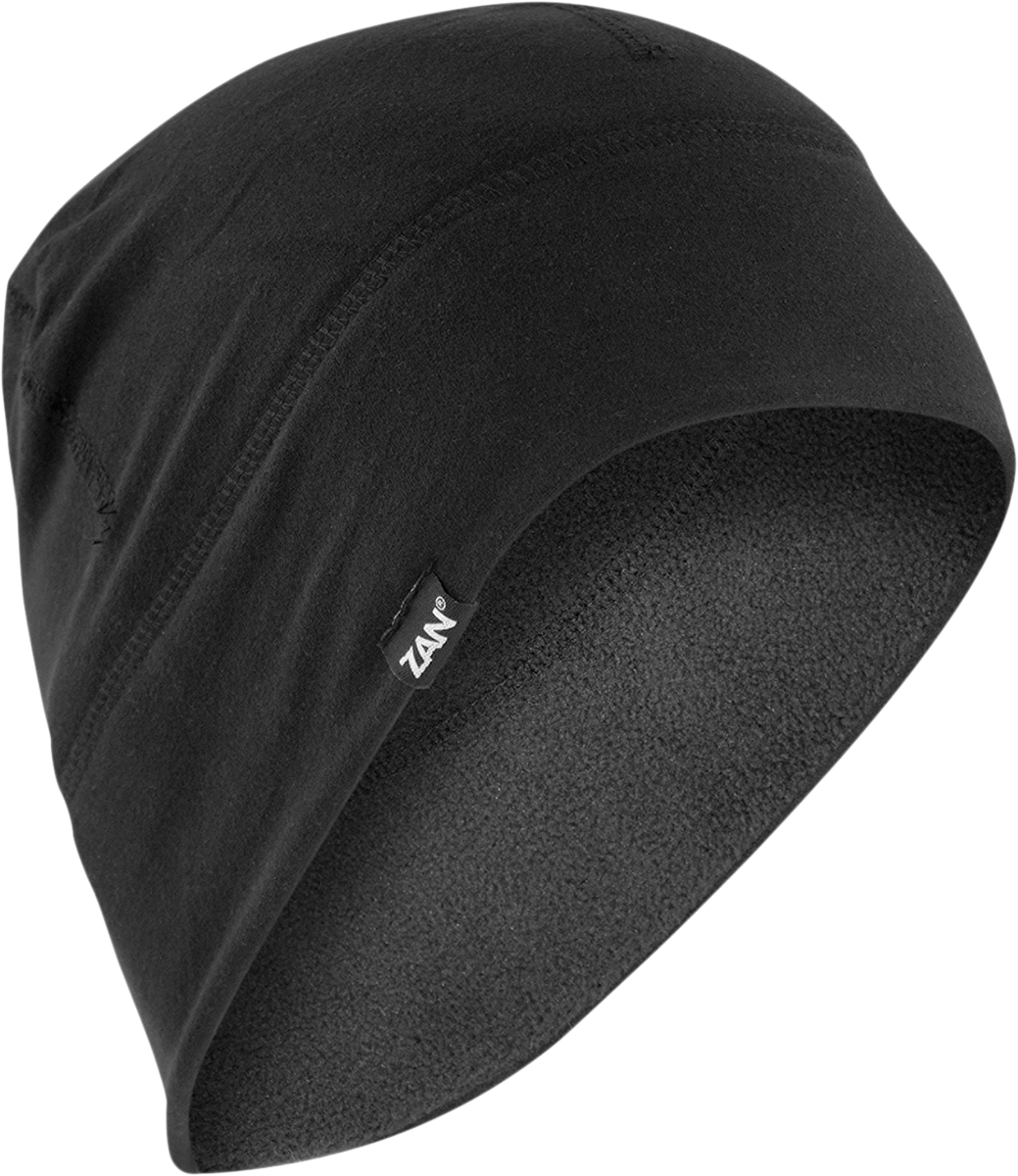 ZAN HEADGEAR SportFlex® Fleece Beanie Black – Comfortable 4-Way Stretch Head Cover with UV Protection