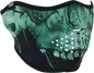ZAN HEADGEAR Neoprene Half Mask - Cyber Skull WNFM452H for Cold Weather Riding and Outdoor Activities