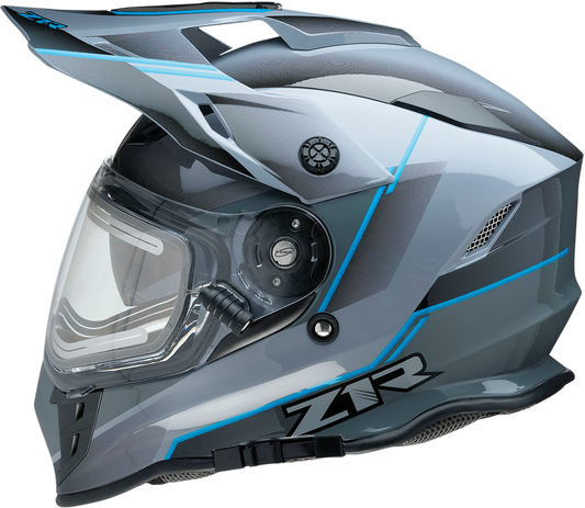 Z1R Range Snow Helmet - Bladestorm - Electric - Dual Pane - Gray/Black/Blue - XS 0101-14059