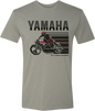 Yamaha Apparel Yamaha Cycle T-Shirt - Stone Gray/Red, Medium - NP21S-M1968-M