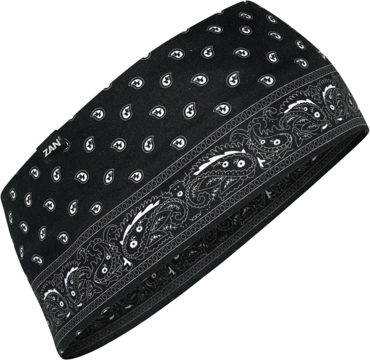 ZAN HEADGEAR SportFlex® Headband Black Paisley HBL101 – Comfortable Fit with UV Protection
