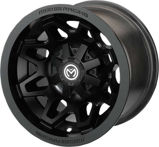 Moose Offroad 416X Rear Wheel - 12x8 Inches, Black Finish, 4/156 Bolt Pattern, Part #416MO128156MB4