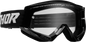 THOR Combat Goggle - Racer - Black/White - Clear Lens 2601-2701