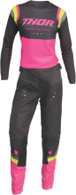 THOR Women's Pulse Rev Pants - Charcoal/Pink Fluo - US 7/8 2902-0297