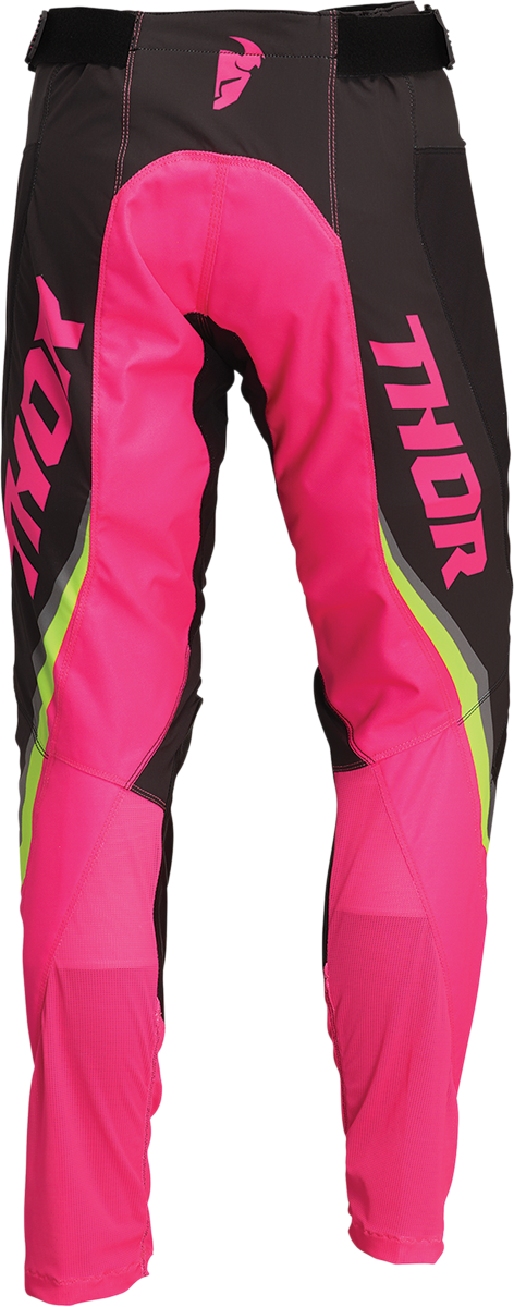 THOR Women's Pulse Rev Pants - Charcoal/Pink Fluo - US 9/10 2902-0298